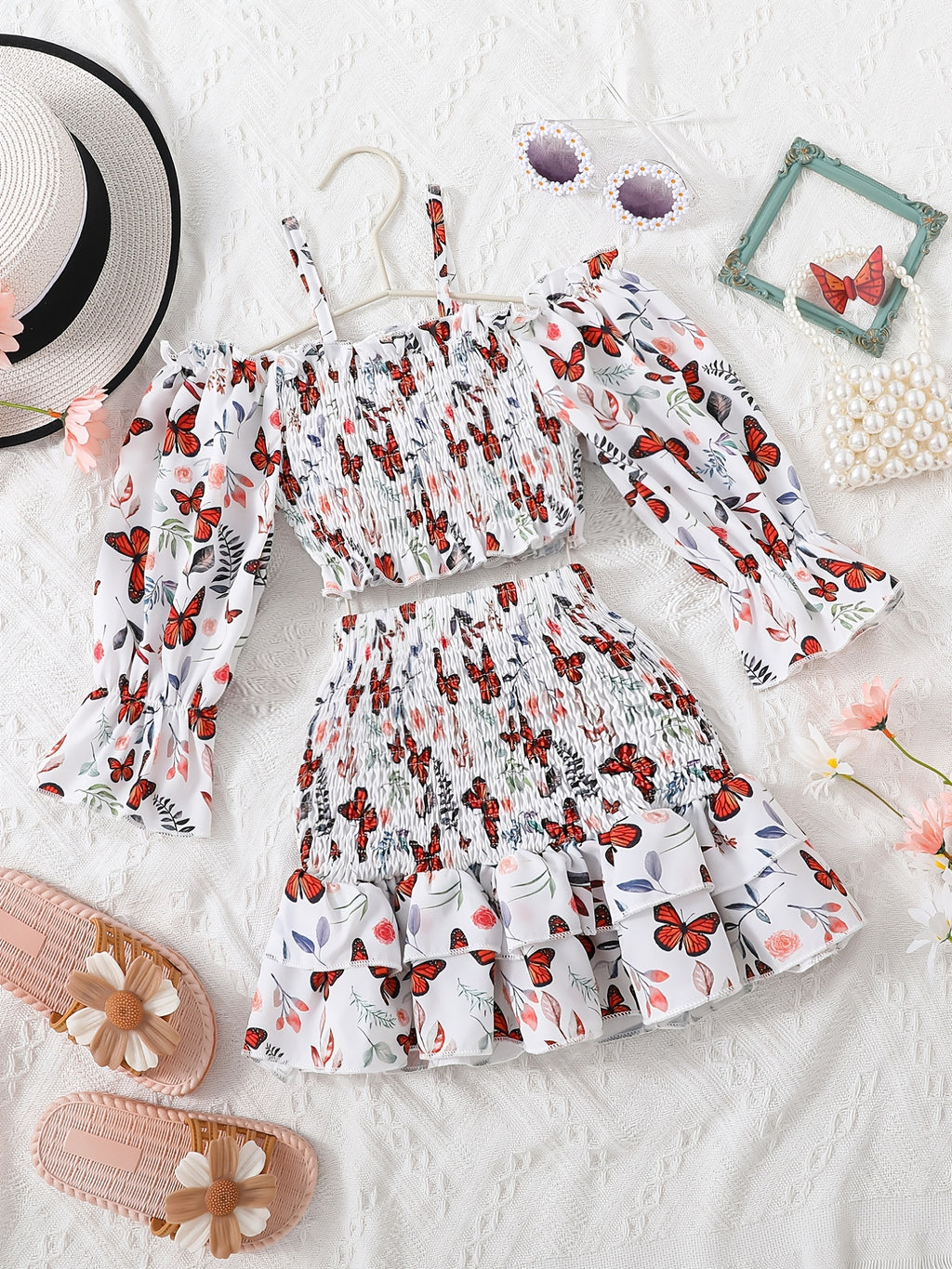 Girls Long Puff Sleeves