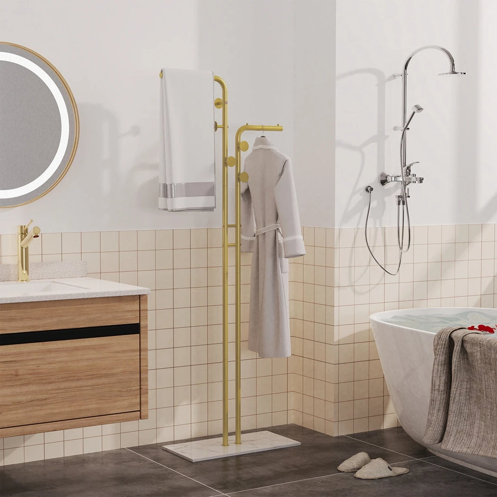 Metal Coat Rack with 5 Hooks