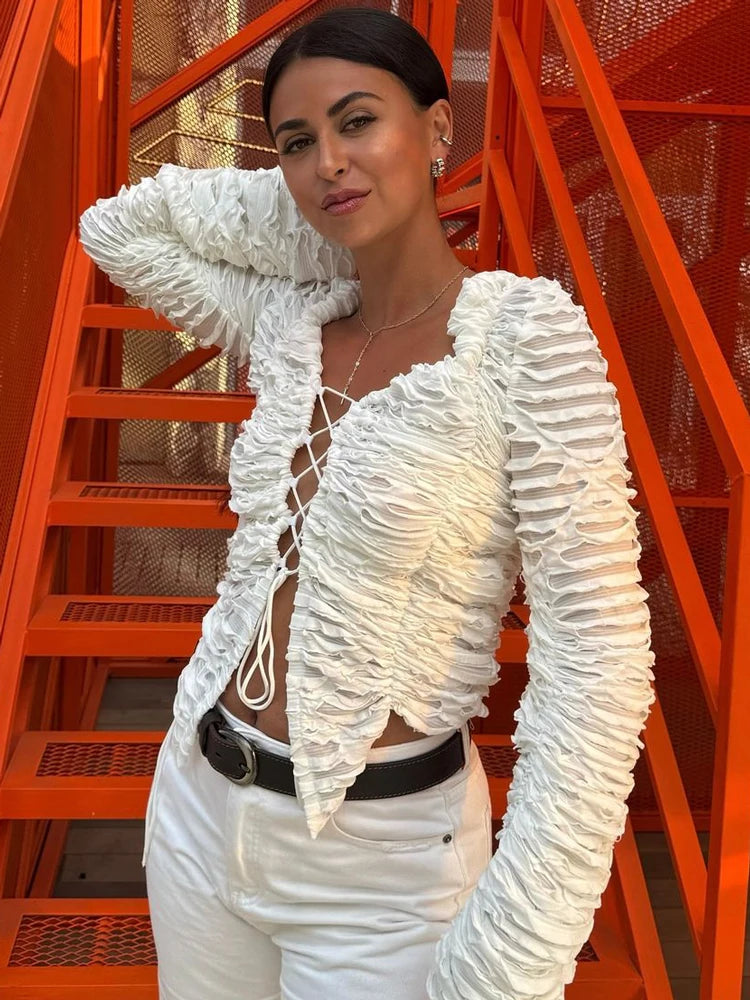 Tossy Ruffled T-shirt Top