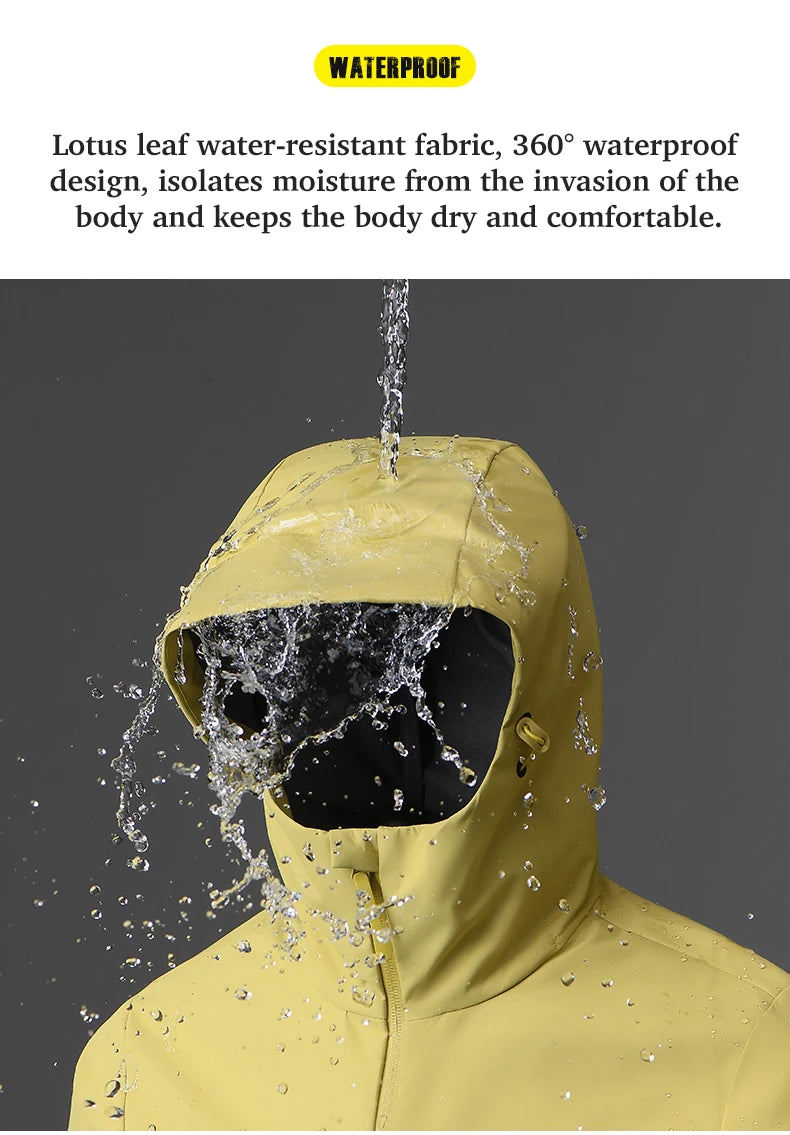 EUMERGX Men's Women's Waterproof Jacket