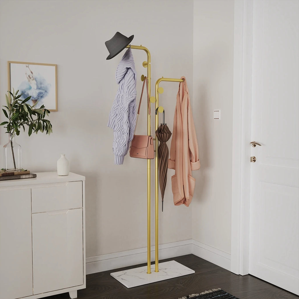 Metal Coat Rack with 5 Hooks
