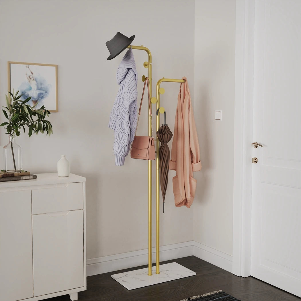 Metal Coat Rack with 5 Hooks