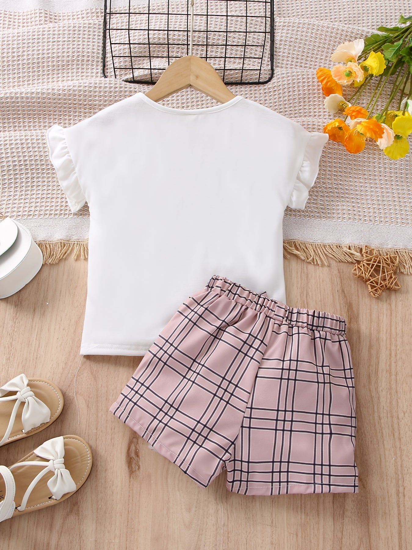 Sleeve Tees Top & Shorts Set